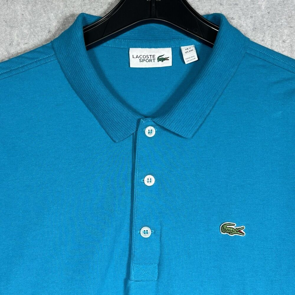 Lacoste Classic Polo Shirt Men's 7 100% Cotton Regular Fit Short Sleeve Blue